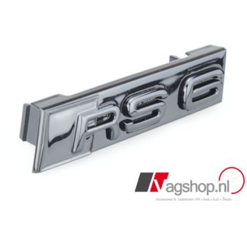 Zwart RS6 logo in de grille 